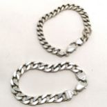 2 x silver heavy gauge bracelets - 68g