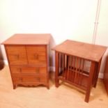 Antique mahogany commode chest, two door cupboard with two drawers below 78cm high x 49cm deep x