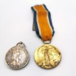 WWI Victory medal (28419 Pte A T Jefferies Som L I ~ Somerset Light Infantry Private Arthur Thomas