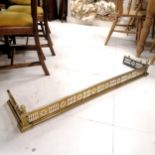 Brass fender 128cm wide x 30cm deep x 14cm high