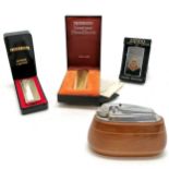 Ronson Varatronic Piezo-Electric boxed lighter, Ronson boxed lighter, Zippo lighter with Raleigh