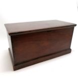 Antique mahogany small chest - 49cm x 24cm x 26cm high ~ split to lid