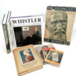 8 x art related books including Michelangelo The Sculptures