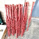 31 x cast iron balustrades / railings - 73.5cm long ~ all in good condition (sand blasted & ready to