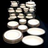 Qty of Royal Doulton Monaco pattern dinner / teaware ~ no obvious damage