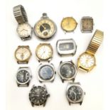 Qty of mechanical wristwatches inc Certina (running), Oasis etc - for spares / repairs