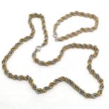 Silver & gilt heavy gauge rope neckchain (56cm) & bracelet ~ 91g