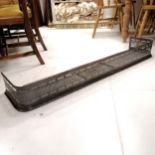 Antique cut steel fender 138cm wide x 30cm deep x 16cm high