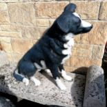 Lifesize figure of a collie dog, 72cm high