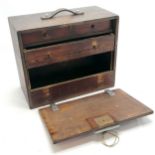 Travelling tool box with lockable hatch & fitted with 3 drawers & carry handle & bears a snap-on