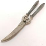Pair of antique game shears with stainless steel blades & silver plated handles - 26cm in good