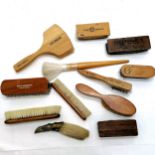 Qty of brushes inc advertising - Nugget, Everett, Hush puppies etc, Lord Sheraton dusting brush