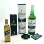 20cl Johnnie Walker Blue Label scotch whisky bottle in original case t/w 70cl Laphroaig select