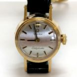 Ladies vintage Omega ladymatic 15mm 9ct gold cased automatic wristwatch #661 movement - running - WE