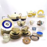 Meissen miniature teapot, Rudolf Wachter German tea set ~ teapot damaged finial & rim, sugar has