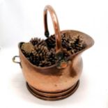 Antique copper coal scuttle - in good used condition