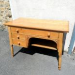 Antique, stamped Liberty London, pine side table/dressing table. In good used condition apart from a