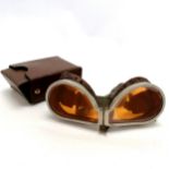 Pair of WWII anti-glare goggles in original card box (hand inscribed to top Bernard Potter) ~ losses