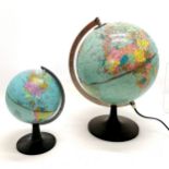 2 x vintage globes (largest 40cm high is a lamp) by Scan-Globe a/s Denmark