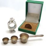 Port / wine triple drinks measure stamped Pedro Batista Porto t/w Cromoscopio silver plated port