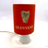 Vintage Guinness advertising lamp with original orange shade with Guinness motif - 30cm high &