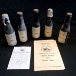 5 x Sherborne Abbey Huntsman ales 180ml unopened bottles by Eldridge Pope & Co in aid of the Abbey