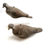 2 x decoy plastic pigeons - 30cm long