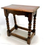 Oak joint stool - 46cm x 25cm x 49cm high