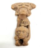 South American pre-columbian clay votive figure - 9cm ~ has old losses to feet