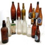 Qty of bottles inc Strong Romsey, Hall &Woodhouse, Brobat, J L Marsh & Sons (Blandford), etc