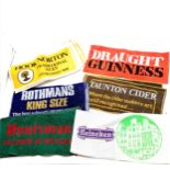 Qty of bar towels - Taunton cider, Guinness, Hook Norton, Rothmans, Heineken, Huntsman