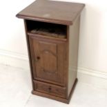 Reproduction bedside cabinet with cupboard & drawer - 29.5cm x 36cm x 71cm high