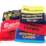 Qty of bar towels - Ben Truman, Carlsberg, Pils, McEwans, Wadworths, Elgoods