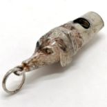 Novelty 925 silver dog head whistle - 11g & 5cm