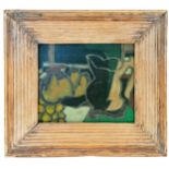 Framed oil on canvas of a cubist still life signed GB (Georges Braque) with 1968 authentication