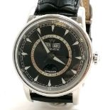 Wyler Vetta gents 18ct white gold automatic day / date / calender / moonphase wristwatch (38mm case)