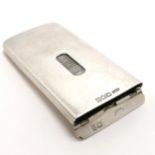 Unusual silver card case with a tambour style mechanism patent by Henry Williamson Ltd - 8cm x 4cm &