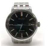 Gents Seiko stainless steel automatic wristwatch - 40mm case ~ running but WE CANNOT GUARANTEE THE