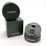 Citizen eco drive red arrows stainless steel wristwatch in original box ~ watch in used condition (