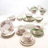 Qty Royal Crown Derby Posies pattern & Paragon bachelor tea set ~ no obvious damage