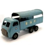 Lines Bros Ltd tinplate RAF lorry with canvas cover to back - 46cm long x 22cm high ~ in bright