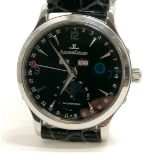 Jaeger le Coultre gents automatic day / date / calendar / moon phase stainless steel 36mm case