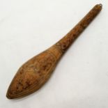 Australian aboriginal throwing stick / club with kangaroo / stylised snake decoration - 45cm