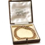9ct hallmarked gold filed curb link bracelet - 21.5g & 19cm