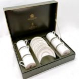 Boxed set Royal Worcester coffee cans and saucers in unused condition