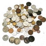 Qty of mostly GB coins inc silver