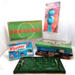 Qty of vintage boxed games inc Table football, Flutter, Totopoly, Blast-off! etc