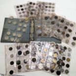 Coin album containing collection of coins t/w USA tokens
