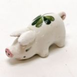 Plichta / late Wemyss pig with clover decoration - 7cm & no obvious damage