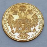 1915 Austria 1 ducat re-strike coin - 3.5g